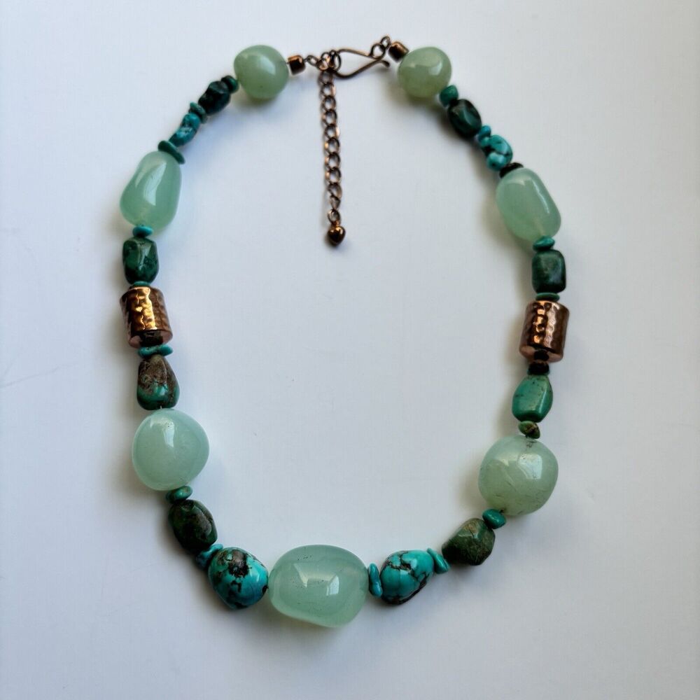 JAY KING Mine Finds Vintage DTR HSN Turquoise & Copper Gemstone Necklace